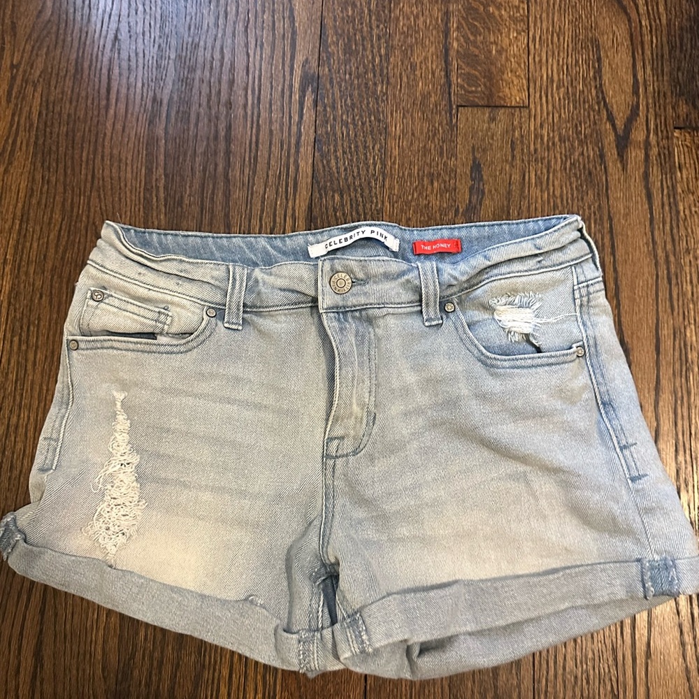 Celebrity Pink Light Blue Jean Shorts